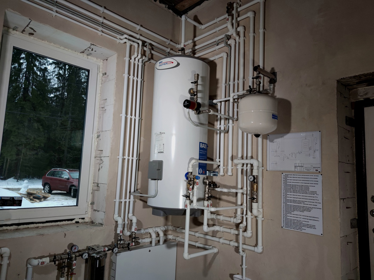 Завершен монтаж отопления под ключ  жилой дом 170 м2 в с.Нижегородка