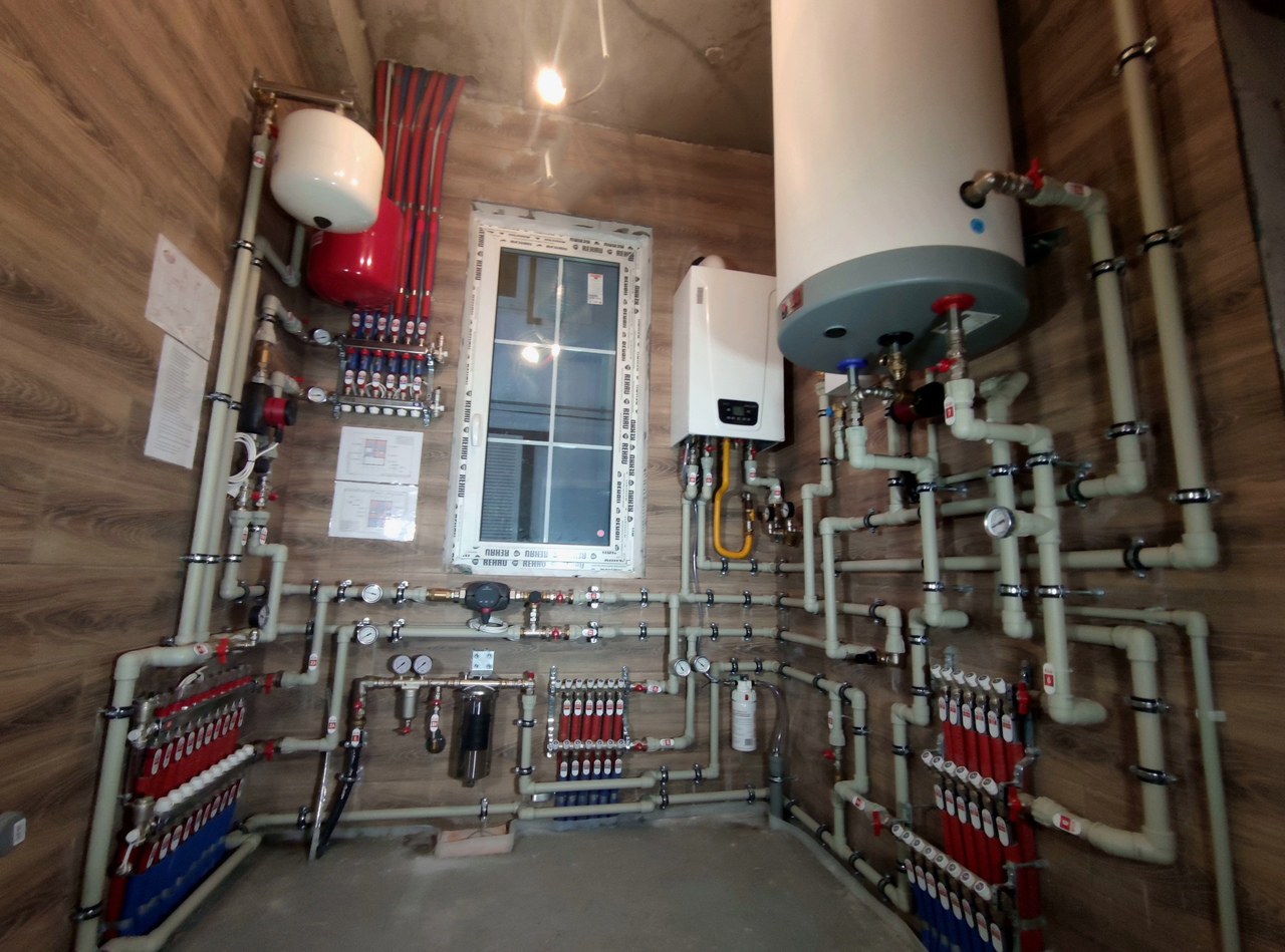 Завершен монтаж отопления под ключ  жилой дом 115 м2 в с. Булгаково